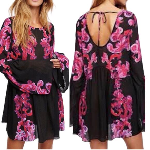 Free People Dresses & Skirts - NWT Free People Printed Symphony
Smock Dress Size XS